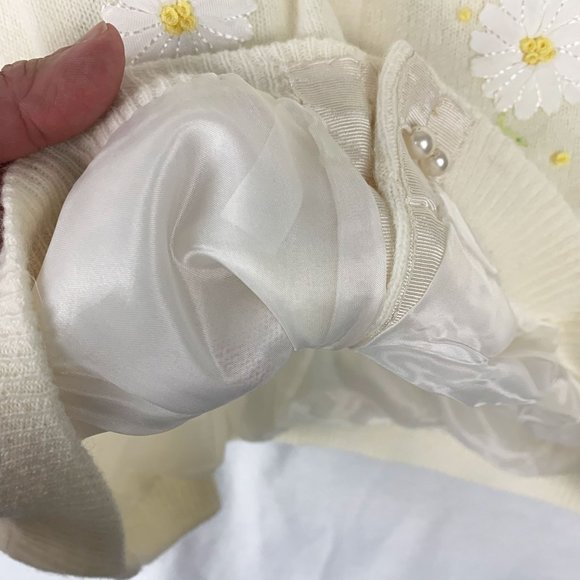 Vintage angora-blend embroidered cardigan - Picture 4 of 8